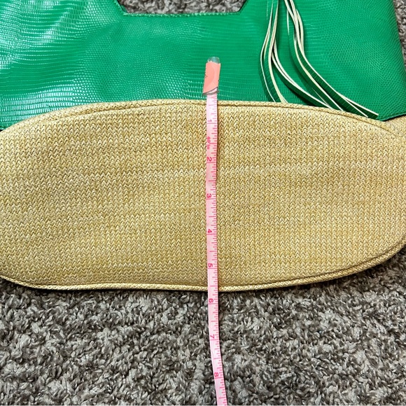 Rachel Zoe Faux Leather Woven Faux Straw Tote Bag - Picture 8 of 11